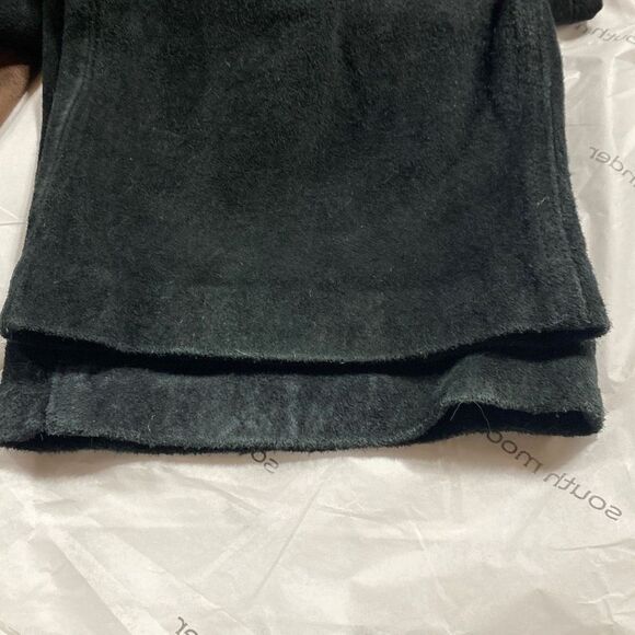 Brandon Thomas Suede Leather Straight Leg Lined Pants Black Size 6‎ - Picture 11 of 12